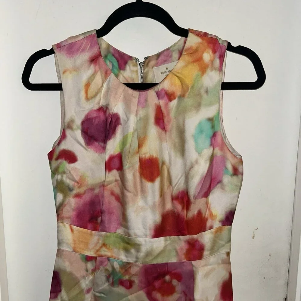Kate Spade Bowden Watercolor Floral Sleeveless Business Party Dress Size 4